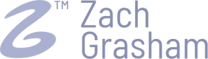 ZG Initials Logo with TM and the text Zach Grasham
